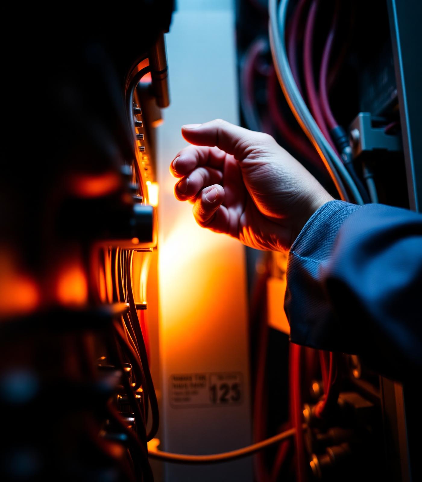 Detail van elektrotechnisch werk